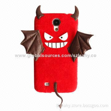 Bat appearance cloth is sticked on the PC case for Samsung S4/I9500